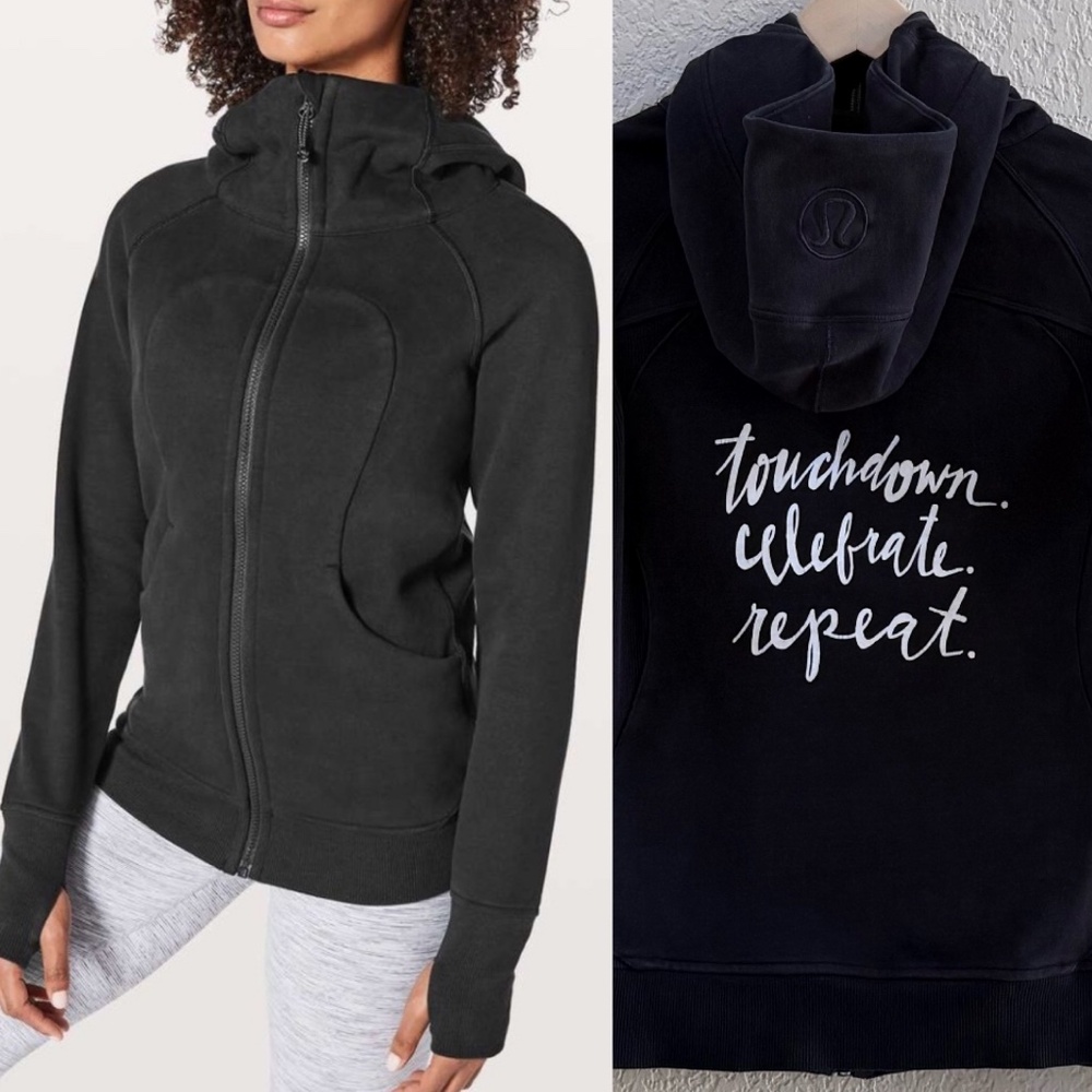 Lululemon Scuba Jacket Hoodie Full Zip Activewear Sporty Athleisure Black 6